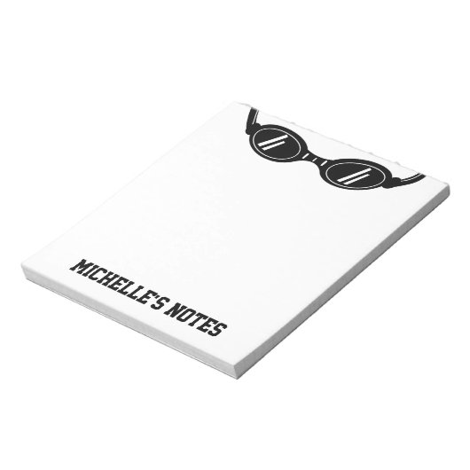 Personalized swimming goggles writing notepads notitieblok (Linkerzijde)