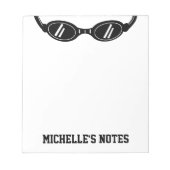 Personalized swimming goggles writing notepads notitieblok (Voorkant)