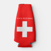 Personalized Switzerland Flag Schweiz Swiss Europe Flesjeskoeler (Voorkant)