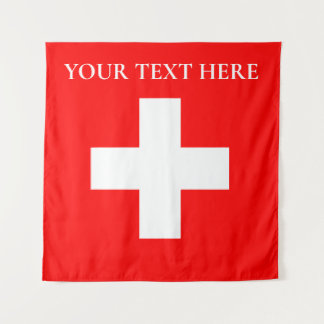 Personalized Switzerland Flag Schweiz Swiss Europe Wandkleed