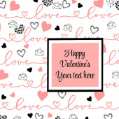 Personalized Table Love Text Art Valentine Napkins Servet