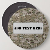 Personalized Tactical Military Camo Ronde Button 6,0 Cm (Voorkant /achterkant)