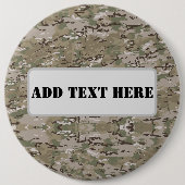 Personalized Tactical Military Camo Ronde Button 6,0 Cm (Voorkant)