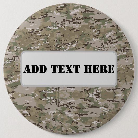 Personalized Tactical Military Camo Ronde Button 6,0 Cm (Voorkant)