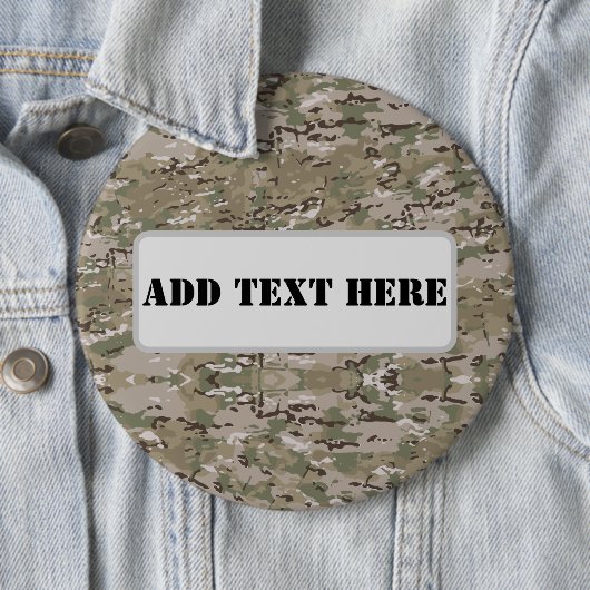 Personalized Tactical Military Camo Ronde Button 6,0 Cm (In situ)