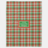 Personalized Tartan Blanket Elegant Holiday Gift Fleece Deken (Voorkant)