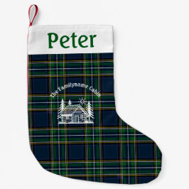 Personalized Tartan Family Cabin Christmas Kleine Kerstsok
