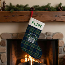 Personalized Tartan Family Cabin Christmas  Kleine Kerstsok