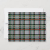 Personalized Tartan Note Card with Plaid Backgroun Notitiekaartje (Achterkant)