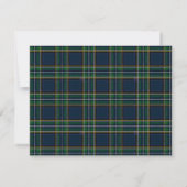 Personalized Tartan Note Card with Plaid Backgroun Notitiekaartje (Achterkant)