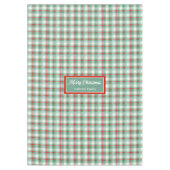 Personalized Tartan Tablecloth Elegant Holiday Gif Tafelkleed (Voorkant)