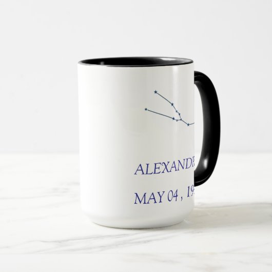 Personalized Taurus Constellation Mug - Custom Sta Mok (Voorkant rechts)