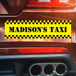 Personalized Taxi Cab Driver Funny Humor Automagneet<br><div class="desc">Personalized Taxi Cab Driver Funny Humor Magnet. Pas dit zwarte en gele ingecheckte ontwerp aan met uw eigen naam of tekst. Ideaal voor uber drivers of hoofd van de carpool.</div>