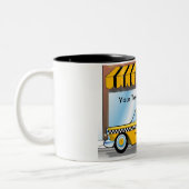Personalized Taxi Cab Driver Two-Tone Coffee Mug Tweekleurige Koffiemok (Links)
