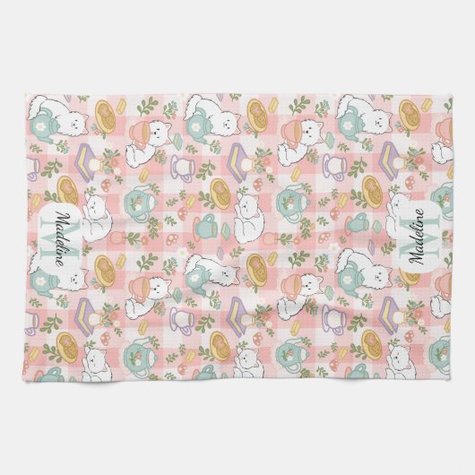 Personalized Tea & Baker Monogram Kitchen Towels Theedoek (Horizontaal)