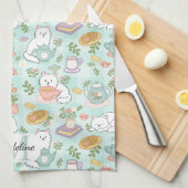 Personalized Tea & Baker Monogram Kitchen Towels Theedoek (Quarter Fold)