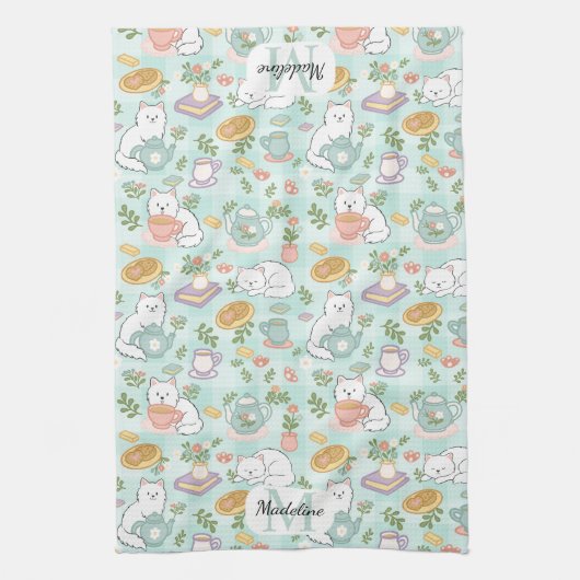 Personalized Tea & Baker Monogram Kitchen Towels Theedoek (Verticaal)