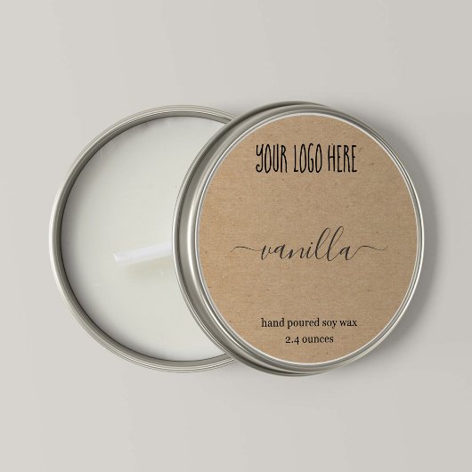Personalized Tea Light Candle Label Round Sticker