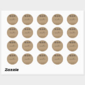 Personalized Tea Light Candle Label Round Sticker (Vel)