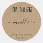 Personalized Tea Light Candle Label Round Sticker (Voorkant)