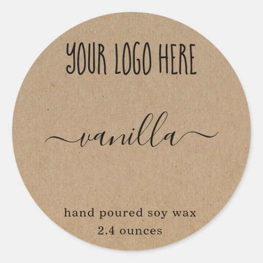 Personalized Tea Light Candle Label Round Sticker (Voorkant)