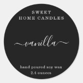 Personalized Tea Light Candle Label Round Sticker (Voorkant)