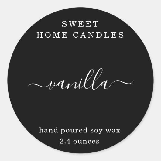 Personalized Tea Light Candle Label Round Sticker (Voorkant)