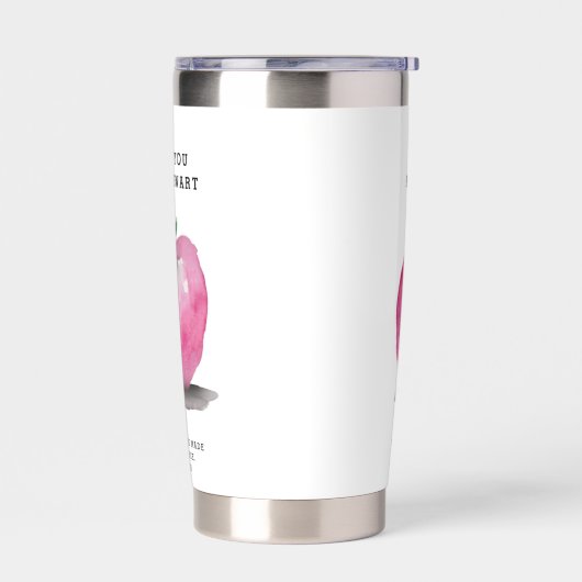 Personalized Teacher Appreciation Apple Thank you Geïsoleerde Drinkbeker (Links)