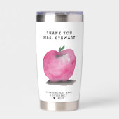 Personalized Teacher Appreciation Apple Thank you Geïsoleerde Drinkbeker (Voorkant)