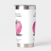 Personalized Teacher Appreciation Apple Thank you Geïsoleerde Drinkbeker (Rechts)