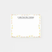 Personalized Teacher Appreciation Floral spring Post-it® Notes (Voorkant)