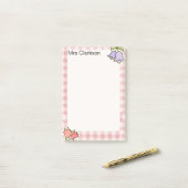 Personalized Teacher Appreciation Gift Pink  Post-it® Notes (Op bureau)