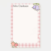 Personalized Teacher Appreciation Gift Pink  Post-it® Notes (Voorkant)