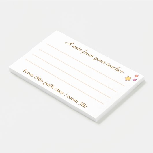 Personalized Teacher appreciation gift Post-it® Notes (Schuin)