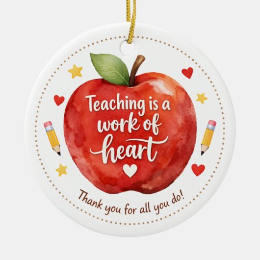 Personalized Teacher Appreciation Ornament (Voorkant)