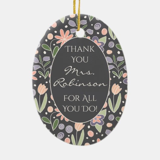 Personalized Teacher Appreciation Ornament (Achterkant)