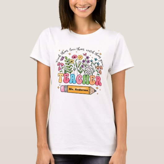 Personalized Teacher Appreciation T-shirt (Voorkant)