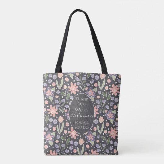 Personalized Teacher Appreciation Tote Bag  (Achterkant)