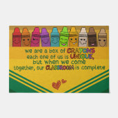Personalized Teacher Doormat, Colorful Classroom Deurmat (Voorkant)