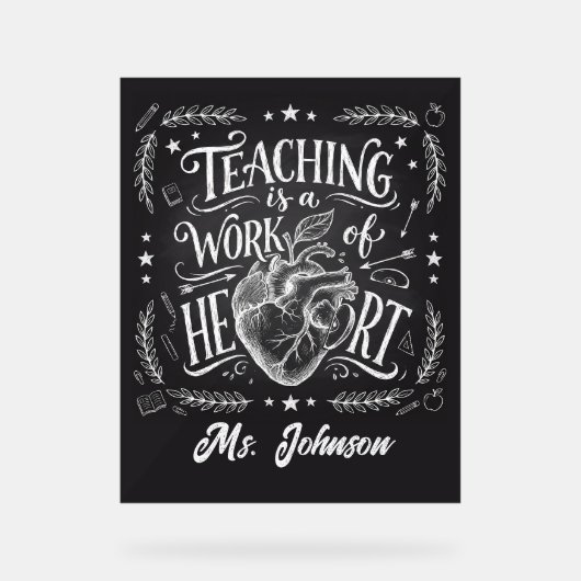 Personalized Teacher Gift Poster – Classroom Decor (Voorkant)