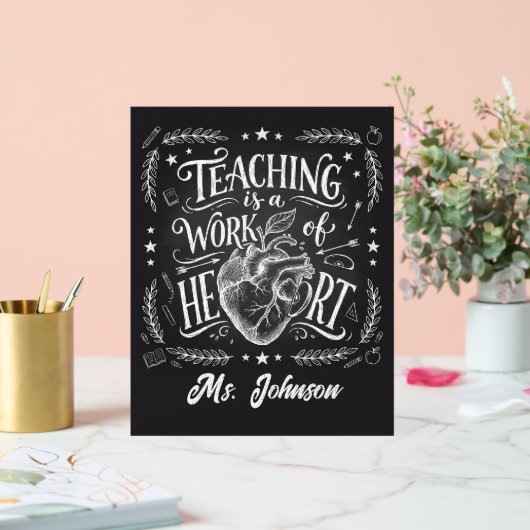 Personalized Teacher Gift Poster – Classroom Decor (Huwelijk)