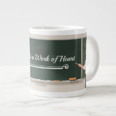 Personalized Teacher Gift | Proud Teacher Design  Grote Koffiekop (Voorkant rechts)