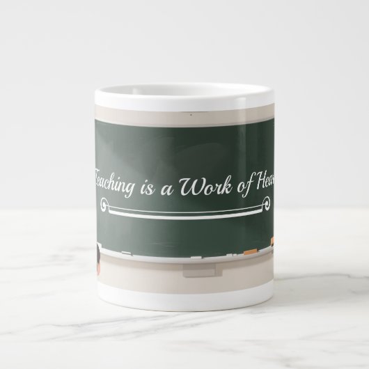 Personalized Teacher Gift | Proud Teacher Design  Grote Koffiekop (Voorkant)