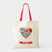 Personalized Teacher Gift (Thank You) Tote Bag (Voorkant)