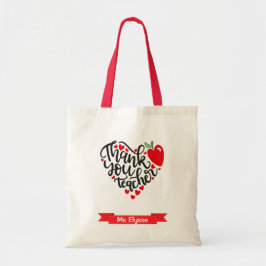 Personalized Teacher Gift (Thank You) Tote Bag