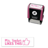 Personalized Teacher Likes This Stamp Zelfinktende Stempel (In situ)