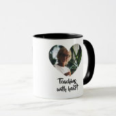 Personalized Teacher mug with Heart Photo Frame Mok (Voorkant rechts)