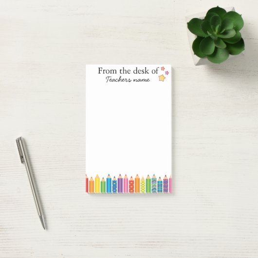 Personalized Teacher Notepad From the Desk of Post-it® Notes (Kantoor)