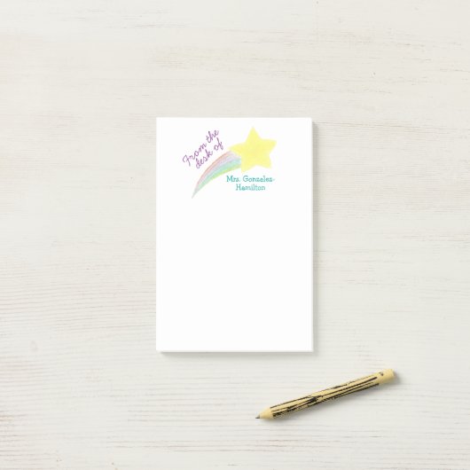 Personalized Teacher Post-It Notes (Op bureau)