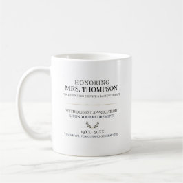 Personalized Teacher Retirement Typography Koffiemok